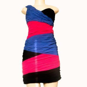 MINUTE Pink black and blue dress